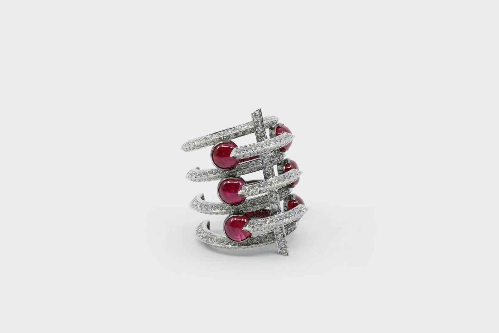 Studio Renn Fish Rib Ruby Ring