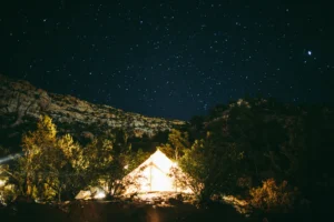 Glamping luxury camping