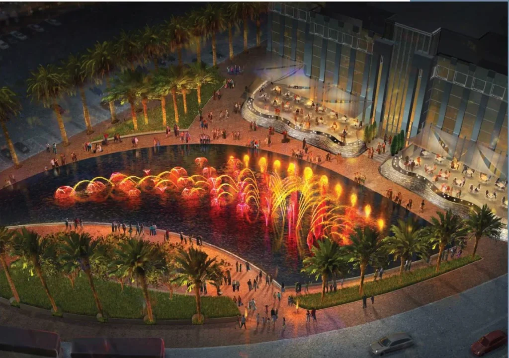 A rendering of the Citadel Fountain 